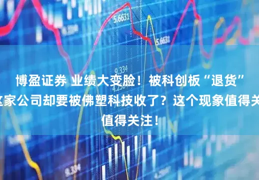 博盈证券 业绩大变脸！被科创板“退货”！这家公司却要被佛塑科技收了？这个现象值得关注！
